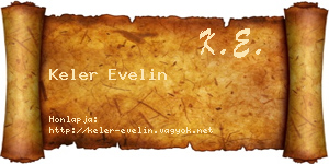 Keler Evelin névjegykártya